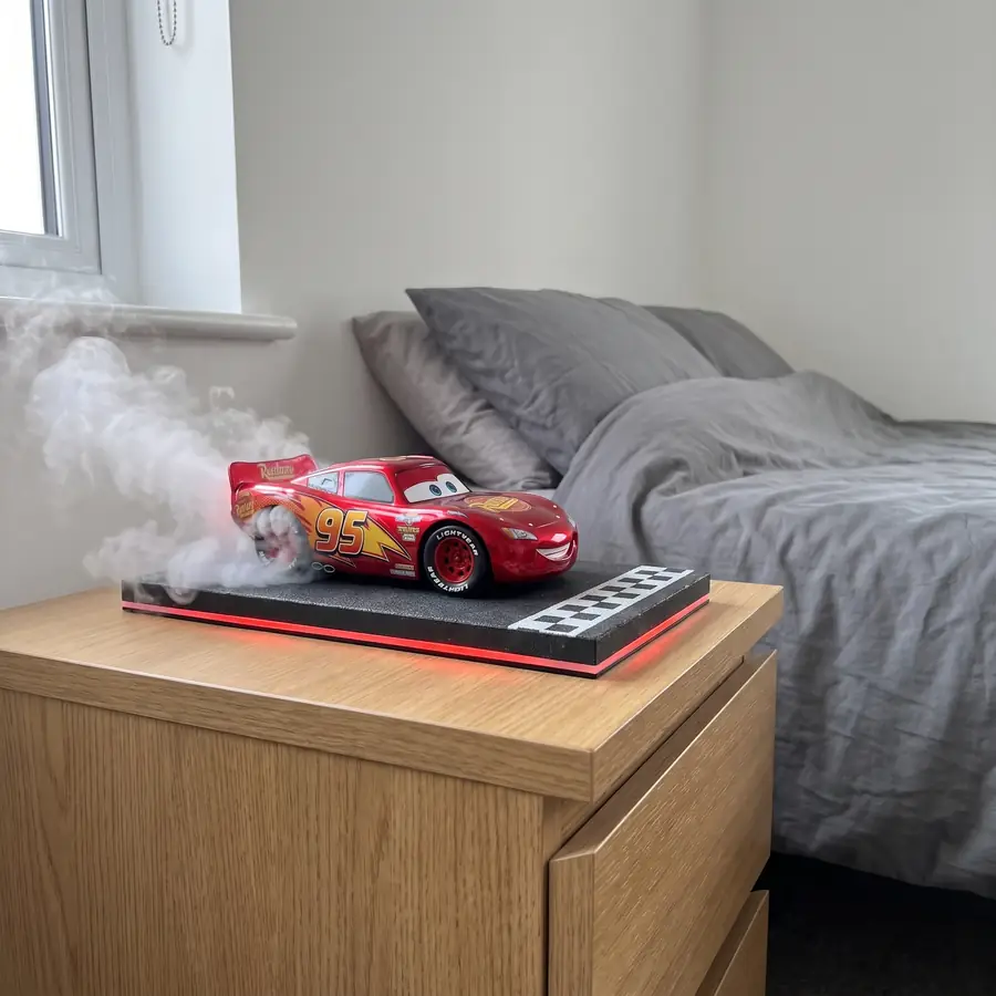 Kachow Mist on a nightstand